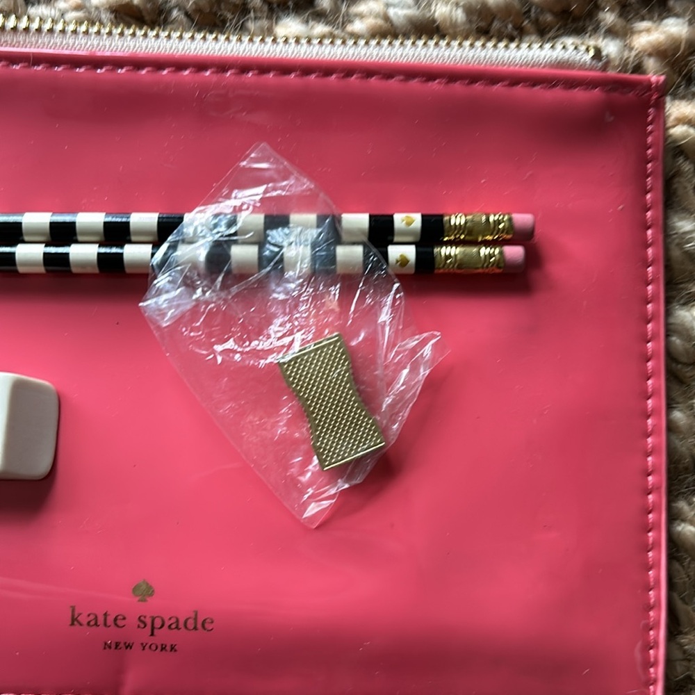Kate Spade Same Mistakes pencil pouch case set - Picture 7 of 8